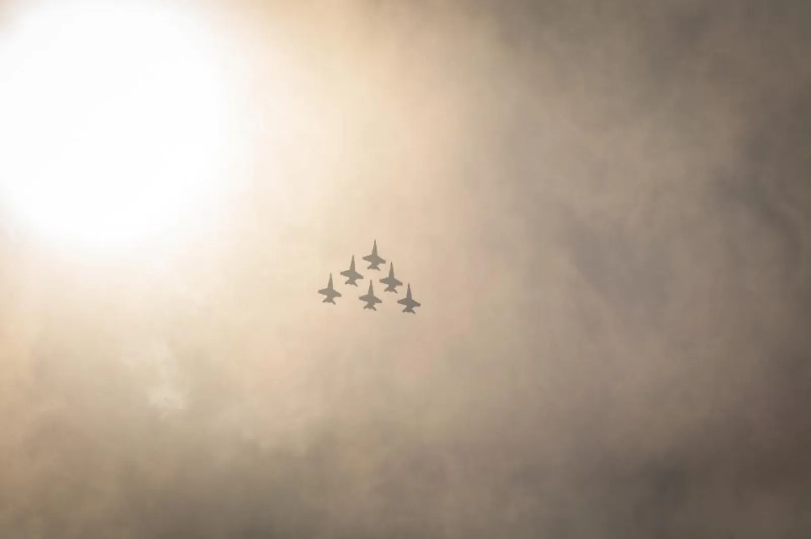 Military jets flying in formation